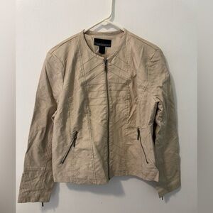 Bernardo Beige Leather Jacket